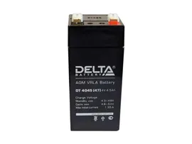 Аккумулятор для ИБП Delta Battery DT, 105х47х47 мм (ВхШхГ), Необслуживаемый свинцово-кислотный, 4V/4,5 Ач, цвет: чёрный, (DT 4045 (47мм))