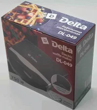 Вафельница электр. DELTA DL-049 (750Вт,на 2 вафли,антипригар.покрытие,защита от перегр,индикаторы)/1